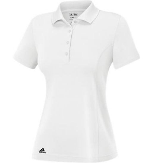 Picture of Mauna Kea Resorts Adidas Ladies Puremotion Solid Jersey White Polo
